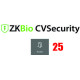 Software di controllo accessi ZKBIO-CVSECURITY per 25 varchi