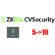 Espande la licenza del software ZKBIO-CVSECURITY da 5 a 10 varchi